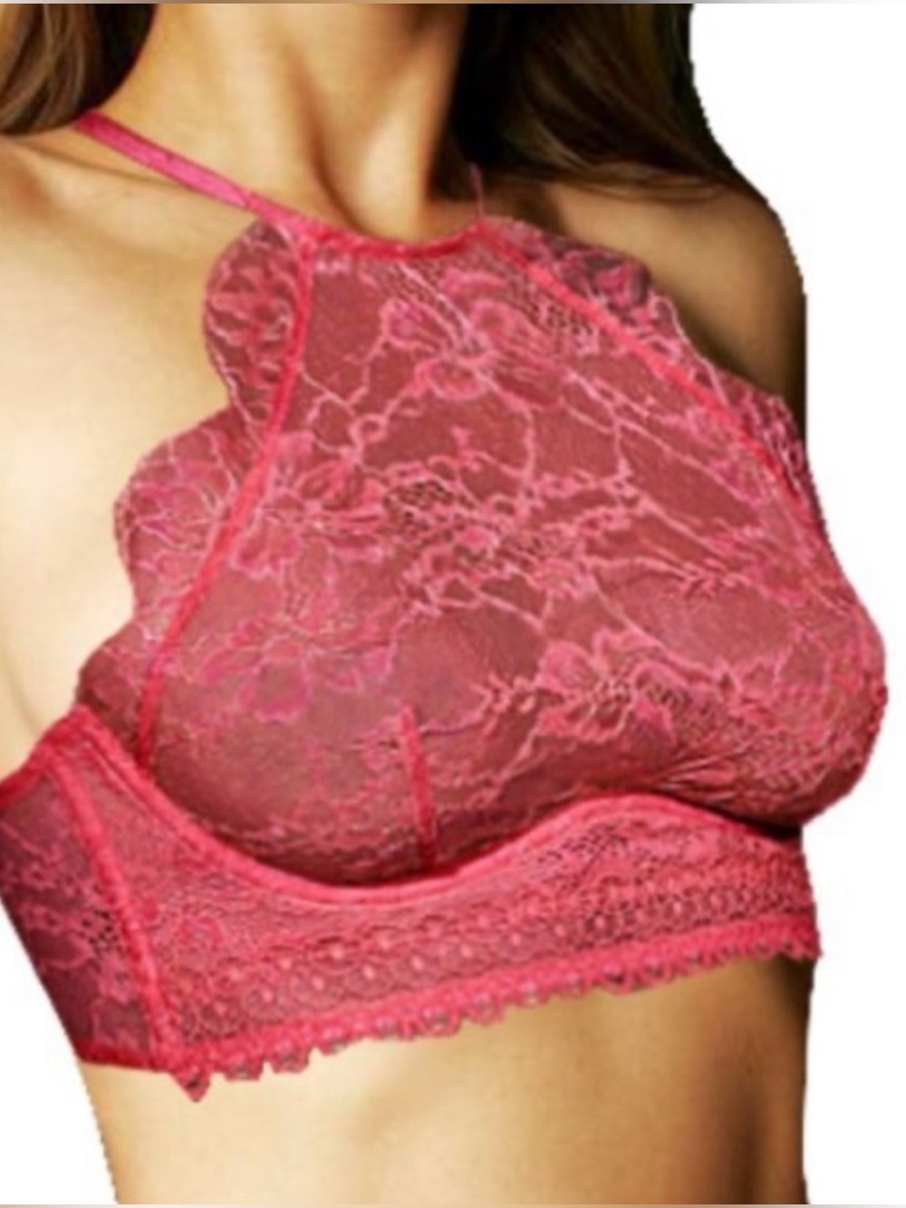New Victoria’s Secret Very Sexy Bra High Neck VS Sheer Bralette Underwire 34